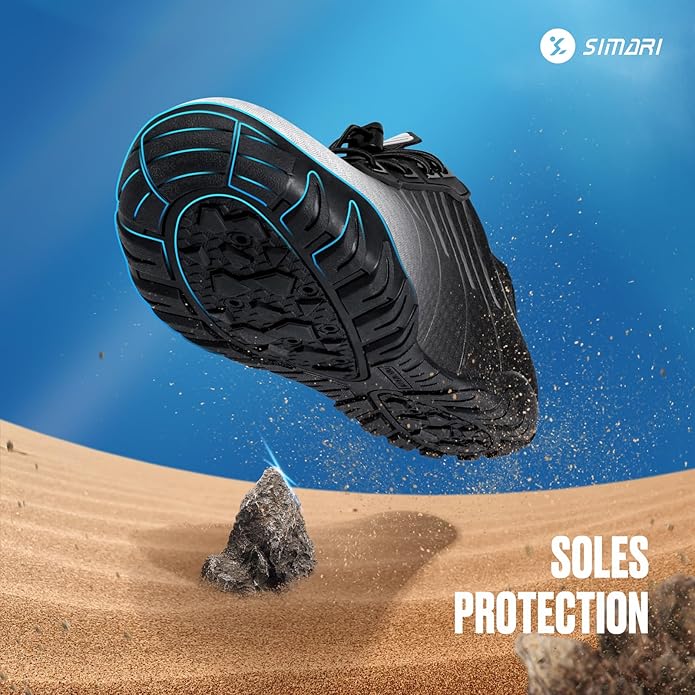 SIMARI Water Shoes for Women Men - Barefoot Quick-Dry Aqua Socks | Lightweight Swim Shoes for Surfing, Swimming, Beach Sports, Kayaking, Diving | Non-Slip Design