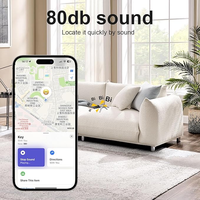 Smart Tracker Tags-4 Pack(iOS Only) Compatible with Apple with 2 Batteries,Replaceable Battery,Bluetooth Luggage Smart GPS Tag Works with Apple Find My APP,Item Finders for Dog/Key/Luggage