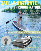 HEYBOARD Inflatable Stand Up Paddle Board 10'6"×32"×6" Standup Paddleboard with Premium SUP Accessories & Backpack, Non-Slip Deck, Waterproof Bag, Leash, Paddle, Hand Pump