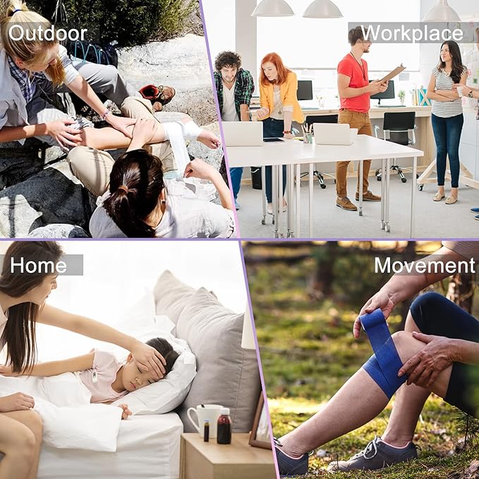 276PCS Small Travel First Aid Kit Supplies for Business, First Aid Emergency Set Backpacking Essentials Items Trauma Survival Kits for Outdoor Adventure, Pink AMORNING