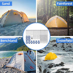 Homeon Wheels 18 Pcs Ground Anchors Aluminum Non-Rust Screw Cast Tent Stakes Heavy Duty Metal Anchors for Securing Animals, Tents, Canopies, Sheds, Car Ports, Swing Sets Outdoors Beach