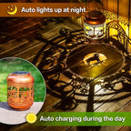 French Bulldog Solar Lanterns Outdoor Waterproof,Hanging Solar Lights French Bulldog Gifts for Women Men Metal LED Decorative Light for Yard,Patio,Lawn,Tabletop,Pathway,Landscape,Garden Decor