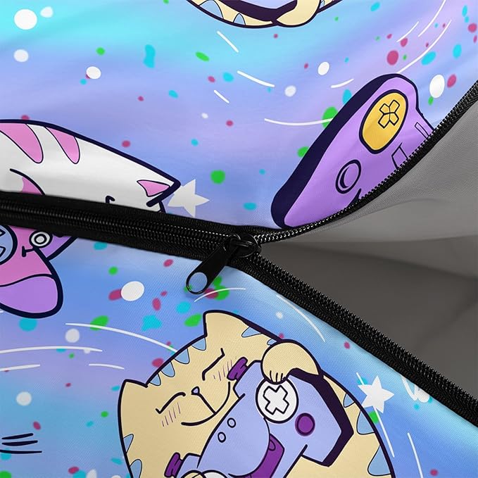 Kids Sleeping Bag for Boys Girls,Rocket Moon Print-Lightweight Warm Portable Outdoor Indoor-Waterproof Cold Weather Resistant Sleeping Bag for Camping Hiking