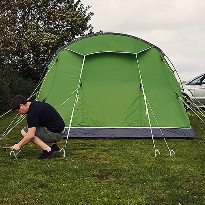 AAGUT Tent Stakes, Tent Stake Metal Garden Edging Fence Hooks Yard Camping Stake Heavy Duty Galvanized 9 Inch (9 Inch Tent Stakes ONLY, 50)