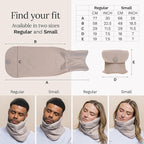 trtl Travel Pillow Original 2.0 – Scientifically Proven Super Soft Travel Pillow with Premium Head & Neck Support – for Airplane Travel – Machine Washable – Lightweight & Compact - Sand Beige – Small
