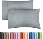King Pillow Cases Set of 2 - Ultra Soft Hotel Quality Pillowcase Covers - Comfy Cozy Bedding for Women, Men, Kids & Teens - Machine Washable Pillow Protectors - 2 Pieces Set - King Size Heathered Blue