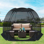 Alvantor Screen House Gazebo, 6-10-15 Person Pop Up Igloo Screened Canopy Tent with Mosquito Netting Sides, Instant UV Resistant Sun Shelter for Garden, Patio, Backyard