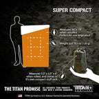 TITANSurvival Emergency Sleeping Bags for Survival 36” x 78” - 90% Heat Retention, 41% Thicker & Waterproof - Durable Survival Sleeping Bag for Cold Weather Camping - Thermal Sleeping Bag Outdoor Use