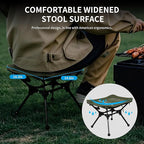 TENPLAY Portable Camping Stools for Adults Heavy Duty,Holds Up to 330lbs,18 Inch Oversized Folding Stools with All-in-One Seat & Carry Bag Design for Camping Outdoor Beach Travel Hiking Fishing Green