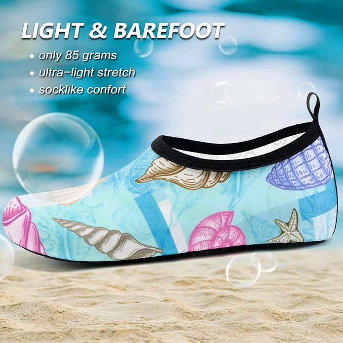 Deevike Water Shoes for Women Men Barefoot Quick-Dry Aqua Socks Slip-on for Beach Swim Surf Yoga Exercise