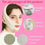 V Line Lifting Mask Chin Strap for Sleeping, Face Lifting Strap, Chin Lifting Mask, Chin Strap, Jawline Shaper, Jaw Strap, Double Chin Reducer, Face Lift Tape & Snoring Solution (Pink-)