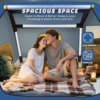 2-4 Person Inflatable Camping Tent | 60 Second Setup | 4 Season Waterproof (PU3000 Oxford) | All Weather Tent for Romantic Dates, Fall/Winter Camping, Hunting & Fishing