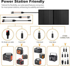 Portable 100 Watt 12V Foldable Solar Panel with Adjustable Kickstands and Waterproof IP65 Design for Power Station, Travel, Outdoor Camping, RVs, and Off-Grid Applications