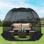 Alvantor Screen House Gazebo, 6-10-15 Person Pop Up Igloo Screened Canopy Tent with Mosquito Netting Sides, Instant UV Resistant Sun Shelter for Garden, Patio, Backyard