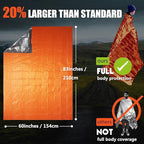 Frelaxy Emergency Blanket 2-Pack/4-Pack, Extra-Thick Extra-Large Space Blankets with Whistles, Storage Pouchs, and EVA case