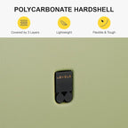 LEVEL8 Carry on Luggage Airline Approved, Small Carry on Suitcases with Wheels, Lightweight Hardside Textured Luggage for Travel, Tsa Approved, 20-Inch, Pickle Green