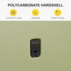 LEVEL8 Carry on Luggage Airline Approved with Spinner Wheels, Lightweight Luminous Textured Travel Bags for Women Men, Tsa Lock Cabin Suitcase, 20 Inch, Pickle Green