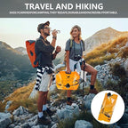 Collapsible 8L Water Storage Bag, BPA-Free Portable Folding Water Jug with Adjustable Faucet, Leakproof Emergency Water Bag for Camping, Hiking, Riding, Outdoor Sport (Orange, 1)