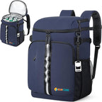 SUN CUBE Cooler Backpack 33 Can, Leakproof Insulated Backpack Cooler for Men Women, Camping Cooler Backpack for Beach Travel Hiking, Waterproof Lunch Backpack, Navy