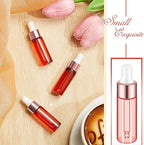 100 Pcs Mini Glass Oil Dropper Bottle Bulk, Clear Essential Small Empty Bottles Sample Containers Perfume Liquid Vials with Cap for Traveling (5 ml,Pink Body)