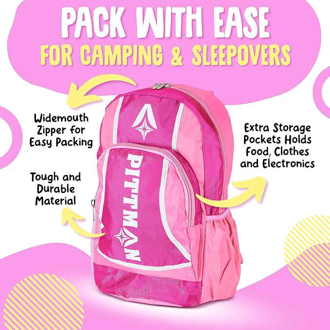 Pittman Outdoors Portable Battery Powered Air Pump with Fun Travel Backpack