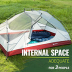 Forceatt Tent for 2 and 3 Person is Waterproof and Windproof, Camping Tent for 3 to 4 Seasons,Lightweight Aluminum Pole Backpacking Tent Can be Set Up Quickly,Great for Hiking