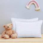 Utopia Bedding Youth Pillow (White, 2 Pack), 16x22 Kids Pillow for Sleeping, Soft and Breathable Cotton Blend Shell, Polyester Filling, Perfect for Kids Bed and Travel (Intended for Age 5 and up)