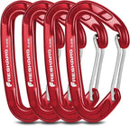 FresKaro 15kN-3372lbs Heavy Duty Wiregate Carabiners, Reliable Time-Tested Stainless Steel Spring Gate, for Camping, Hiking, Hammocks, Backpacking, Dog Leash etc., 3.15inch