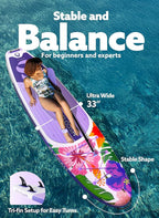 SLOOSH Inflatable Stand Up Paddle Board, 10'6" Paddle Boards with Premium Accessories, Non-Slip EVA Deck, Ultra-Light Carry Bag Pump, Ripple SUP for Youth & Adults of All Skill Levels