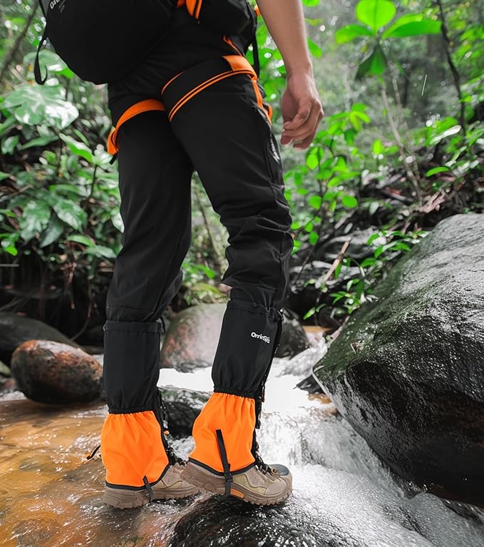 Waterproof Leg Gaiters for Men Women, Adjustable Snow Boot Gators for Hiking, Skiing, Hunting, Outdoor Adventures