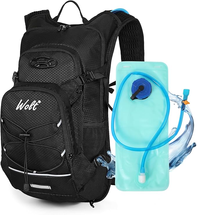 WOLT Hydration Backpack 18L Hiking Water Backpack with 2L Water Bladder for Men Women, Hydration Pack for Running Cycling Biking and Climbing
