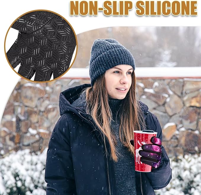 Pixel Panda Running Gloves for Men, Winter Warm Bike Glove for Smart Phone Texting with Non-Slip Silicone Gel - Thermal Windproof and Waterproof for Running, Cycling, Driving