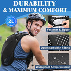 Hydration Backpack with 2L Water Bladder Bag, Lightweight and Breathable Running Vest for Men, Adjustable Chest Straps Water Pack for Cycling Hiking Climbing Outdoor