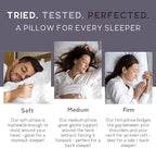 Lincove Signature 100% Natural Canadian White Down Luxury Sleeping Pillow - 800 Fill Power, 500 Thread Count Cotton Shell, Made in Canada, Standard - Medium, 1 Pack