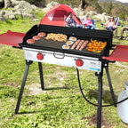 Stanbroil Universal 2-Burner Griddle, Nonstick Flat Top Griddle for Camp Chef and most 14" Deep Camping Stoves, 32" x 14"