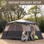 4/6/8 Person Instant Tent, Waterproof Pop Up Tents for Camping with Rainfly, 60 Seconds Easy Setup, Automatic Cabin Tent for Family Camping with Expandable Carry Bag & Upgraded Ventilation