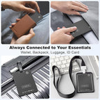 Wallet Tracker Card (iOS Only), Rechargeable Bluetooth Smart Tracking for Apple Find My Compatible Anti Tracker for Men Women Slim Item Locator for Purse Passport Key Luggage Tag (1Pcs/Black A)