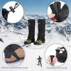 2 Pairs Leg Gaiters Adjustable Shoe Snow Boot Guard Gators for Running Shoe Gaiters, Trail Running Gaiters Sandproof