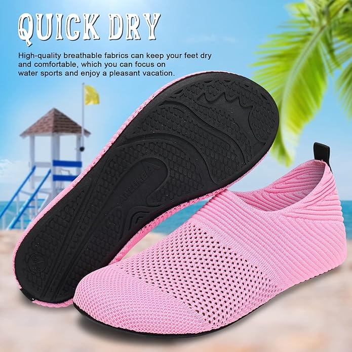 ANLUKE Womens Mens Water Shoes Barefoot Quick-Dry Aqua Socks for Beach Swim Surf Water Sport