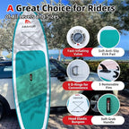 Abahub Inflatable SUP, Wide 10'6" x 31"/34" x 10'6" iSUP, Blue Standup Paddleboard with Adjustable SUP Kayak Paddle, for Yoga, Paddle Board, Kayaking, Surf, Canoe, Fishing