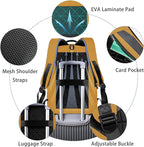hk Backpack for Men Business Slim Backpack with USB Charger Computer Lightweight Anti-theft Travel (Yellow, 17.3 Inch)