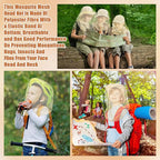 HESTYA 4 Pack Mosquito Bug Net Mesh for Head Mosquito Head Net Face Neck Fly Netting Hood from Insect Bugs Gnats for Outdoor