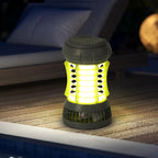 GREEN MORE Portable Camping Lantern with Cooling Fan - 18650 Battery Required (NOT Included), 6 Light Modes Camping Light Lightweight, for Power Outages Fishing Hurricane Emergency, Green