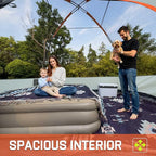 Happy Travel Camping Tent, 4/6 Person Dome Tents for Camping with Rainfly, Waterproof Clip Easy Setup Portable Family Tent with Mesh Windows, 20% More Headroom Backpacking Tents for Camping & Hiking