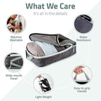 Set of 8 compression packing cubes for travel accessories- Expandable bags for clothing, toiletry, backpacks, organizing essentials (Black & Grey)