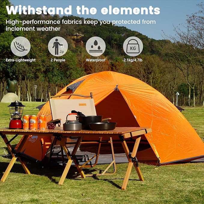 Camping Tent Portable Waterproof Instant Camping Tent with 1-Minute Setup Lightweight Tent for Camping Beach Outdoor Travel Backyard