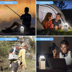 Portable Power Station 99Wh 27000mAh Portable Charger Power Bank with Camping Light 22.5W Fast Charging QC 3.0 PD Built in Cables Outdoor Generator for Hiking Fishing Travel