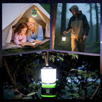 Lichamp LED Camping Lantern, Battery Powered LED Lights Camping Essentials, Portable Lanterns Flishlights for Emergency, Hurricanes, Outdoor Hiking, Power Outages, Survival Gear and Home Use, 4 Pack