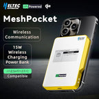 Heltec Meshtastic & LoRa Compatible Magnetic Power Bank with E-Ink Display nRF52840 and SX1262 Chips, Wireless Charging 10000mAh/5000mAh for Outdoor Emergency - MeshPocket Qi2