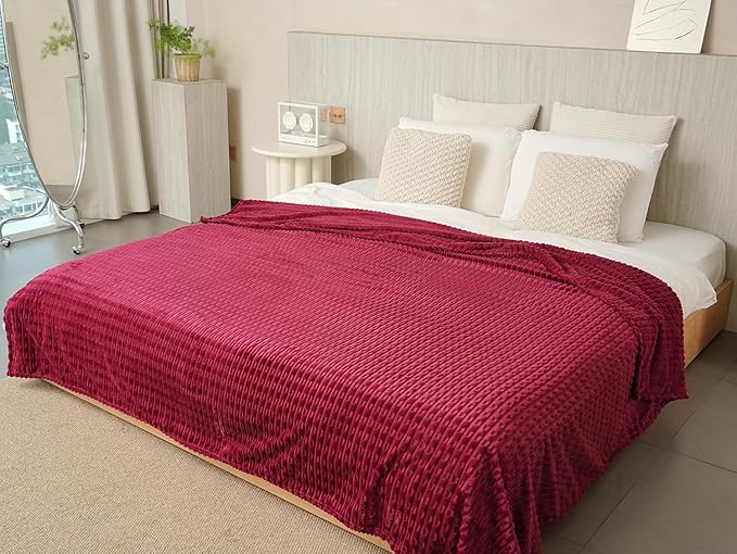 220 * 200CM Soft and Cozy Flannel Throw Blanket with New Stripe Design Lightweight and Warm Sofa Couch Blanket Suitable for Camping Home Hospital